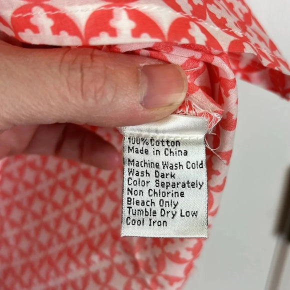 NWT Charleston Shoe Co. orange and white tunic top sz med - Picture 5 of 7